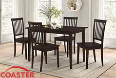 Gomez 5-piece Rectangular Dining Table Set - Cappuccino  - Click for more details