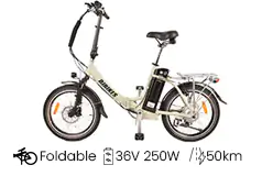 DJ Mini – Foldable City eBike (250W, 50km Range, 20” Wheels, Shimano 6-Speed)  - Click for more details