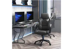 Racing Gaming Chair, Office Chair, Computer Desk Gamer Chair , Black - Click for more details