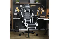ErgoMax Adjustable Gaming Chair with Footrest - Click for more details