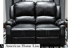 Lorraine Bel-Aire Deluxe Reclining Loveseat  in Ebony  - Click for more details