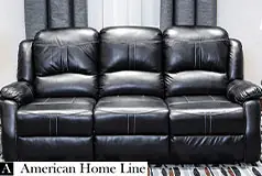 Lorraine Bel-Aire Deluxe Reclining Sofa in Ebony  - Click for more details