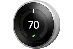 Google Nest Learning Thermostat - Stainless Steel 