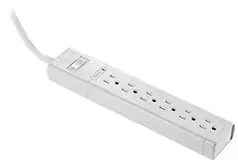 Insignia™ 6-Outlet Surge Protector with 8&#39; Power Cord - White - Click for more details