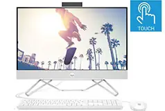 HP All-in-One Starry White 27” R7 5700U Touchscreen Desktop (16B/512GB/Win 11H) - Click for more details