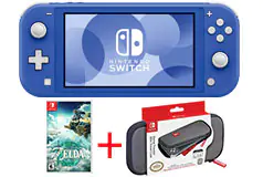 Nintendo Switch Lite Blue & Travel Case/Zelda Game
