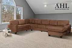 Boswell Storage Sectional in Chocolate - Click for more details