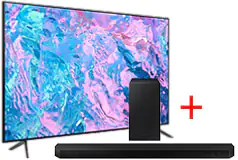 Samsung 75” CU7000 4K UHD Smart TV (2023 Model) &amp; Samsung HW-Q600B 3.1.2ch Soundbar - Click for more details