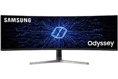 Samsung Odyssey 49” Curved Dual QHD Gaming Monitor - Black - Click for more details