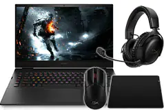 HP OMEN 17.3” RTX™ 4060 Gaming Laptop with Headset/Mouse/Pad Bundle 