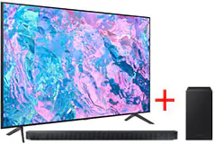 Samsung 75” CU7000 4K UHD Smart TV (2023) &amp; Samsung 3.1.2ch Q-Series Soundbar HW-Q600C - Click for more details