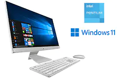 Asus Pentium Gold 23.8” AIO Desktop - White (PG 7505/8GB/512GB/Win 11H) - Click for more details