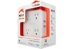 Nexxt Solutions Smart Wi-Fi Surge Protector 4 outlets/4 USB - Click for more details