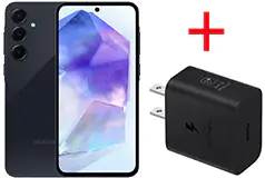 Samsung Galaxy A55 5G 6.6” 256GB Unlocked + Samsung 25W Power Adapter - Click for more details
