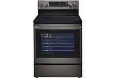 LG 6.3 Cu. Ft. Smart Freestanding Electric Convection Range - Black Stainless Steel - Click for more details