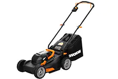 Worx 40V Power Share 4.0AH 17” Cordless Push Lawn Mower - Black/Oringe - Click for more details
