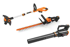 Worx 3PC Combo – 20V Grass Trimmer / Hedge Trimmer & Blower