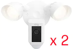 Ring 2-Pack Floodlight Cam Plus - White - Click for more details