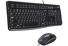 Logitech Corded Keyboard and Mouse Combo - Black