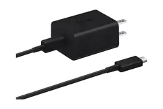 Samsung - Super Fast Charging 45W USB Type-C Wall Charger with USB-C Cable - Black - Click for more details