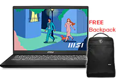 MSI Modern 15.6" R5 7530U Gaming Laptop + FREE MSI Backpack 