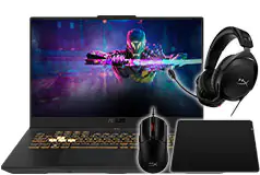 Asus TUF 17.3" RTX 4060 Gaming Laptop with Headset/Mouse/Pad Bundle 