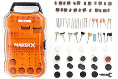 Worx MakerX Rotary Tool 201pc Accessory Kit - Orange