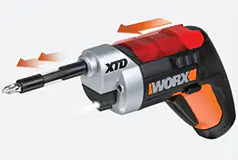 Worx XTD 4V LI Extended Reach Cordless Screwdriver Black/Orange