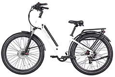 GoTrax CTI3 Step Thru eBike w/ 45mi Max Operating Range and 20mph Max Speed - White - Click for more details