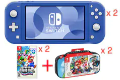 Nintendo Switch Lite Blue, Travel Case &amp; Super Mario Bros. Wonder Bundle of 2 - Click for more details