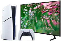 Samsung 65” UHD 4K Smart TV &amp; PlayStation 5 Slim Disc Edition Bundle - Click for more details