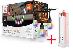 Nexxt Solutions Smart Wi-Fi outdoor string lights + Power strip