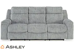 Buntington Reclining Sofa in Pewter