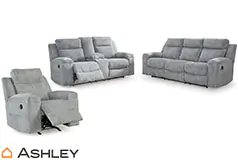 Buntington Reclining 3 Piece Set in Pewter