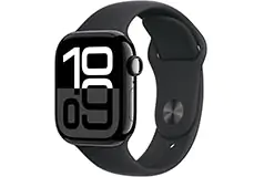 Apple Watch Series 10 46mm Jet Black with Black Sport Band - M/L
