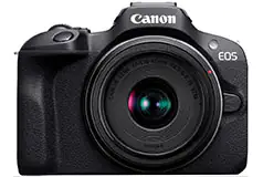 Canon - EOS R100 4K Video Mirrorless Camera &amp; RF-S18-45mm and RF-S55-210mm Lenses - Black - Click for more details