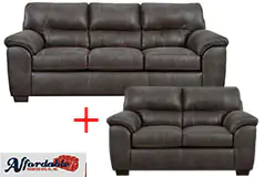 Austin Sofa and Loveseat in Sequoia Ash