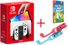 Nintendo Switch White OLED Tee Time Golf Kit Bundle - Click for more details