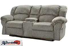 Allure Gray Motion Reclining Loveseat with Console - Click for more details