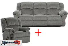 Allure Gray Motion Reclining Sofa and Chair - Click for more details