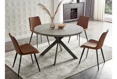 Modern 46&#39;&#39; Round Dining Table Set – Durable Build, Easy Assembly - Click for more details