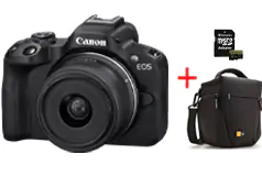 Canon EOS R50 RF-S18-45mm Lens Kit + Camera Holster/64GB MicroSD - Click for more details