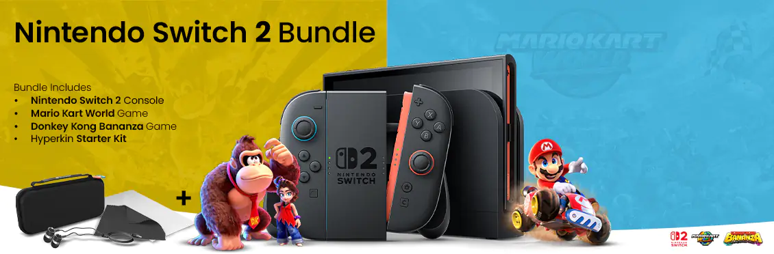 Nintendo Switch 2 + Mario Kart™ World Bundle with Donkey Kong Bananza and Hyperkin Kit  - Click for more details