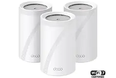 TP-Link Tri-Band Wi-Fi 7 Whole Home Mesh Router System (3-pack) - White - Click for more details