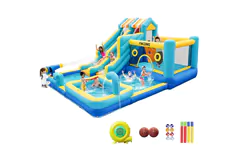 10-in-1 Inflatable Bounce House with Water Slide & Pool - Click for more details