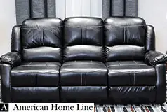 Lorraine Bel-Aire Deluxe Reclining Sofa in Ebony - Click for more details