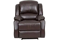 Lorraine Recliner Chair in Mocha Bonded Leather - Click for more details