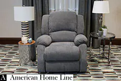 Crawford Luxury Recliner Chair in Gray - Click for more details
