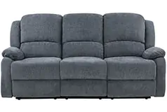 Crawford Recliner Sofa in Gray - Click for more details