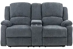 Crawford Recliner Loveseat in Gray - Click for more details
